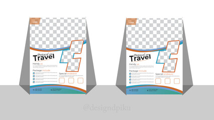 Modern travel flyer for tourist guide.