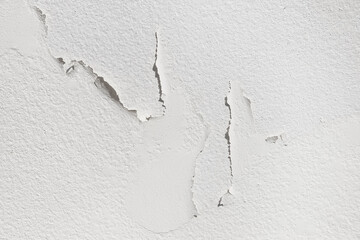 Closeup of peeling painted wall