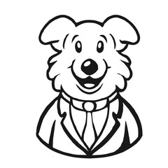 Collie With Business Suit 