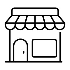 Editable vector of shop building, modern icon design