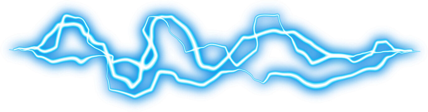 isolated blue lightning line transition element