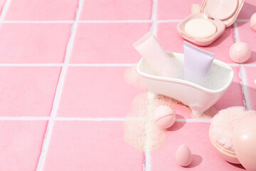 Concept of cosmetic and beauty care, space for text