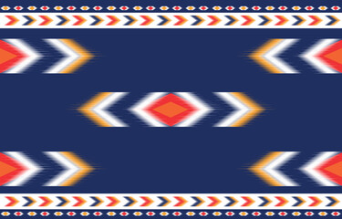 Colorful Geometric ethnic oriental ikat pattern traditional Design for background.