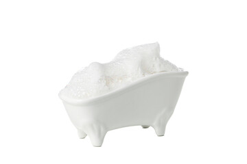 Concept of bathroom accessories, isolated on white background