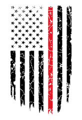 American Flag Thin Red Line Png