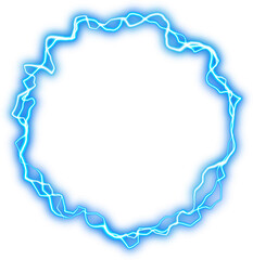 blue lightning circle transition portal frame