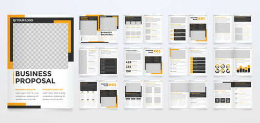 minimalist brochure template with modern concept and minimalist layout use for business profile and product catalog