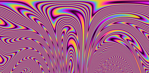 Abstract psychedelic background with rainbow smudges and stains, like on gasoline film.