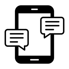 Mobile conversation vector icon in modern and trendy style