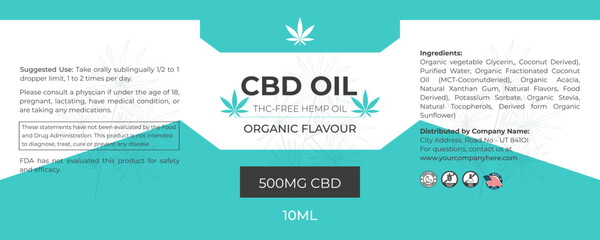 CBD Label Design Template, Hemp Oil Label Design and Product Packaging Design
