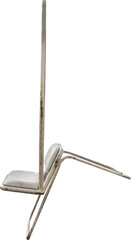 Isolated PNG cutout of a sculpted rusty hanging bench on a transparent background, ideal for photobashing, matte-painting, concept art