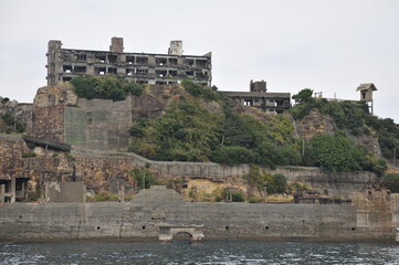世界遺産軍艦島の風景