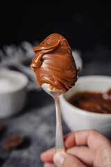 chocolate caramel macro