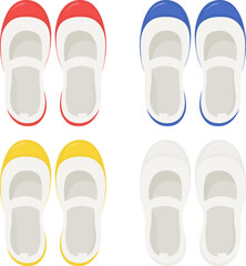上履きセット_ベクターイラスト