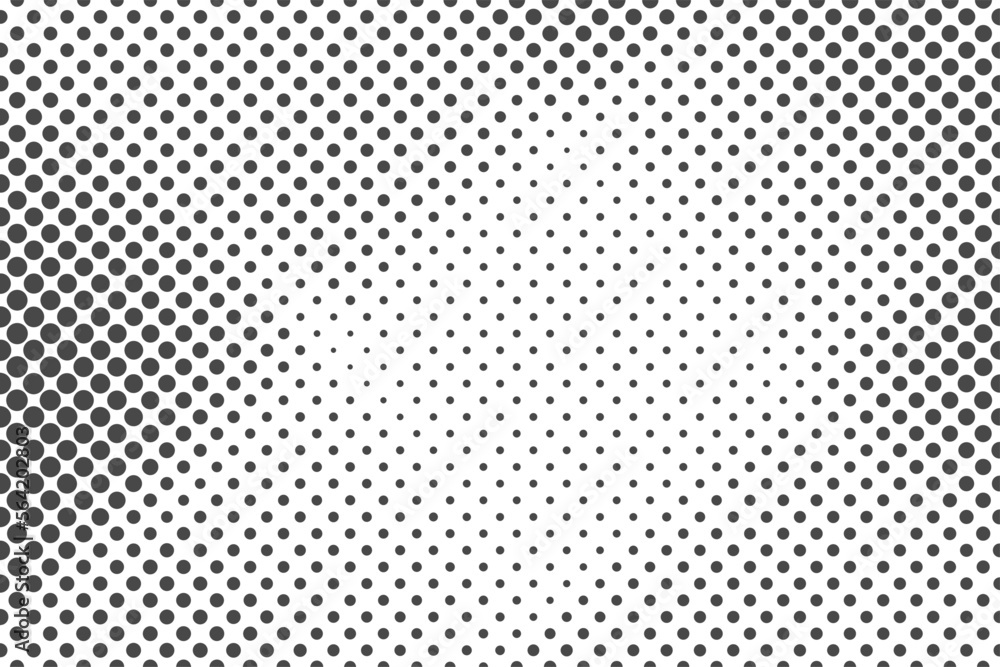 Poster halftone dotted background. retro mirror texture. monochrome gradation effect. vector pattern