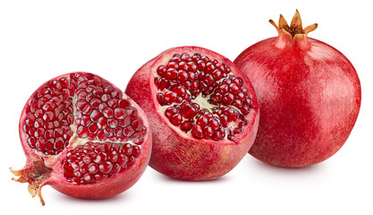 Pomegranate isolated on white background