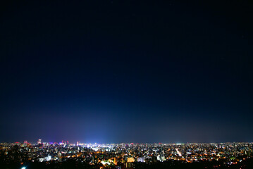 旭山記念公園から眺める札幌の夜景
