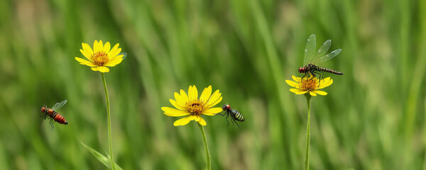 yellow dandelions on grass