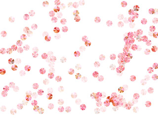 Peach gold sequin confetti placer vector background. Birthday anniversary greeting card background. Glamour twinkling bead elements holiday glitter. Birthday celebration confetti.