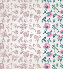 wedding card design, traditional paisley floral pattern , royal India	