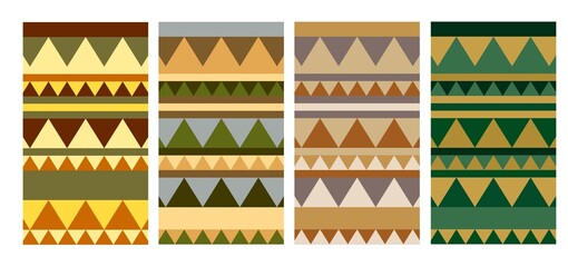 Set of warm abstract space templates for stories