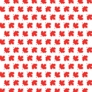 Seamless maple leaves pattern, Happy Canada day