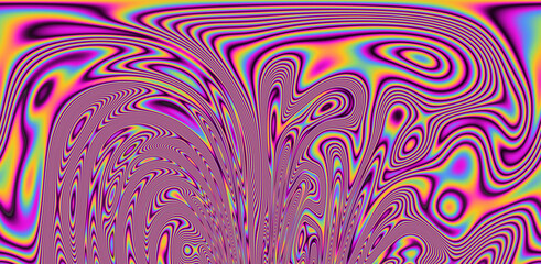 Abstract psychedelic background with rainbow smudges and stains, like on gasoline film. 