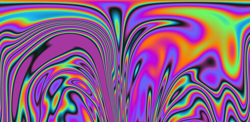 Abstract psychedelic background with rainbow smudges and stains, like on gasoline film. 