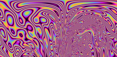 Abstract psychedelic background with rainbow smudges and stains, like on gasoline film. 