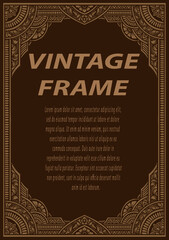Isolated frames in baroque antique style. engraving ornament frames.