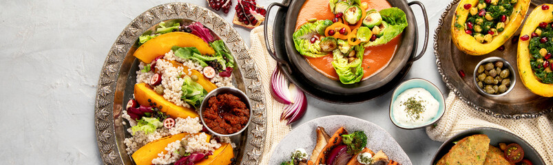 Vegetarian food concept.