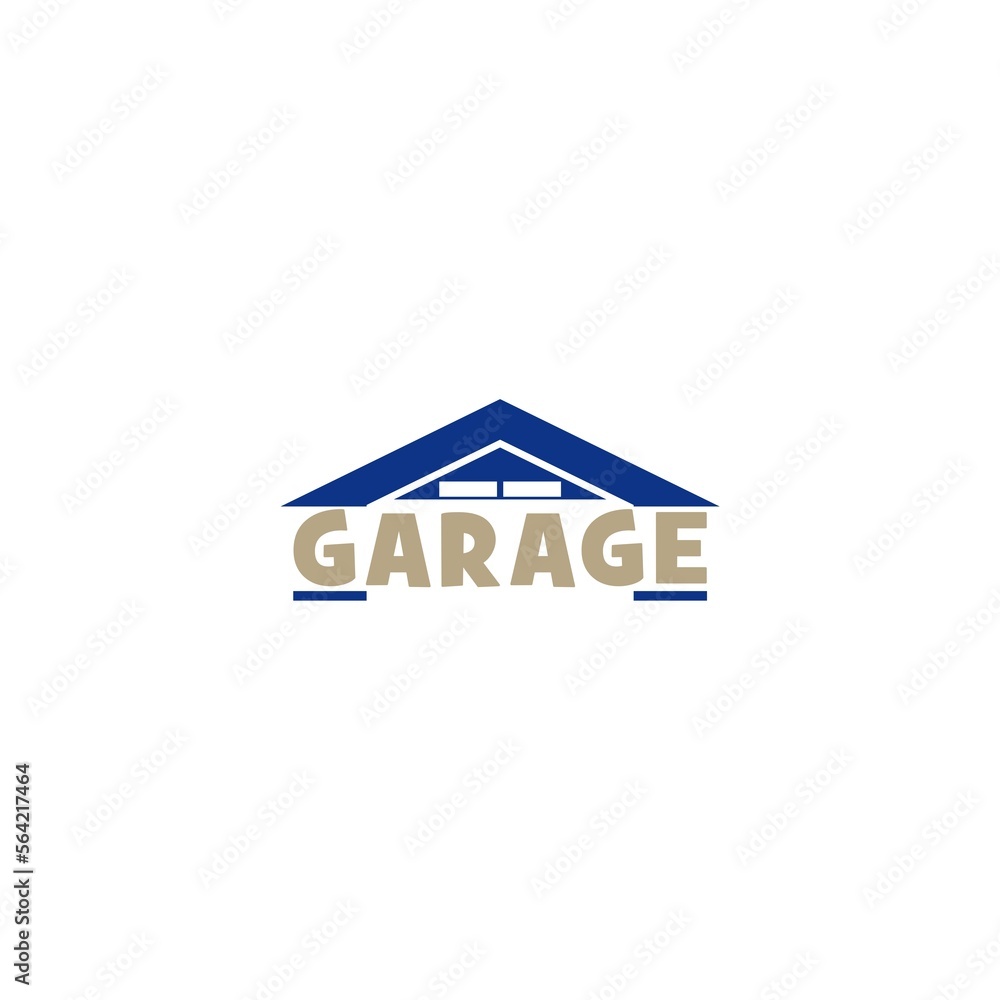 Sticker garage door logo icon isolated on white background