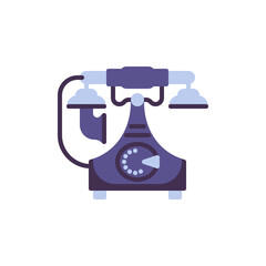 Vintage telephone flat icon