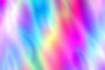 Abstract  blurry holographic rainbow foil texture,vivid color gradient iridescent background