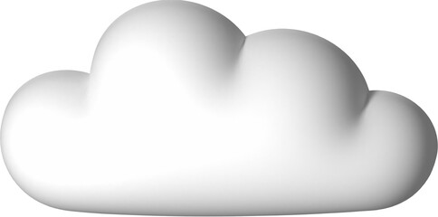 Small white cloud in 3d style 