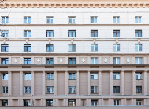 facade of a soviet building