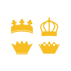 Set golden crown antique. Vector illustration design.