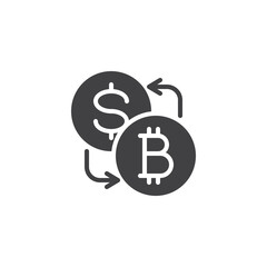 Currency exchange vector icon