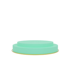 3D Rendering Isolated Background Luxury Style, stage podium stand, Minimalism pastel color podium winner concept.