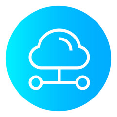 Cloud Server gradient icon