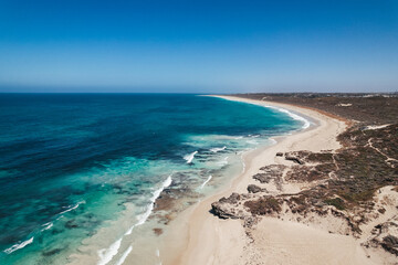 Aerial view of Two Rocks coastline just north of Perth, Western Australia