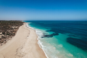 Obraz na płótnie Canvas Aerial view of Two Rocks coastline just north of Perth, Western Australia