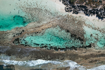 Fototapeta na wymiar Top down drone capture of Yanchep Lagoon just north of Perth, Western Australia