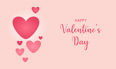 valentine card with hearts