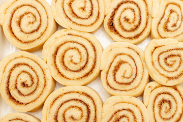 Freshly cinnamon buns with cinnamon