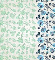 wedding card design, traditional paisley floral pattern , royal India	