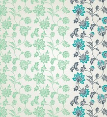 Fototapeta premium wedding card design, traditional paisley floral pattern , royal India 