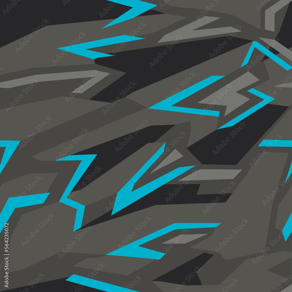 Poster seamless pattern geometric camouflage. abstract camo. print on fabric on textiles. vector illustrati