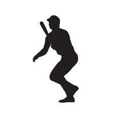 Fototapeta na wymiar Baseball silhouette