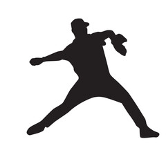 Baseball silhouette